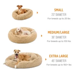 Best Choice Products Dog Bed Self-Warming Plush Shag Fur Donut Calming Pet Bed Cuddler - Brown -Best Choice Products GUEST 0037767b fc09 44ae 911f b493a13e5816