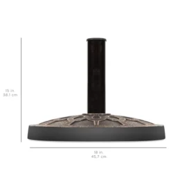 Best Choice Products 18in Round Heavy-Duty Steel Patio Umbrella Base Stand W/ Rust-Resistant Finish - Bronze -Best Choice Products GUEST 013b6bb7 b6a2 487e b96d 2d465fefa351