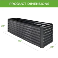 Best Choice Products 8x2x2ft Outdoor Metal Raised Garden Bed, Planter Box For Vegetables, Flowers, Herbs - Wood Grain -Best Choice Products GUEST 02414e99 a837 42fc a683 5d85d093c86a