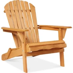Best Choice Products Folding Adirondack Chair Outdoor, Wooden Accent Lounge Furniture W/ 350lb Capacity -Best Choice Products GUEST 049135b1 837c 422c b6e0 faec456a7aa3