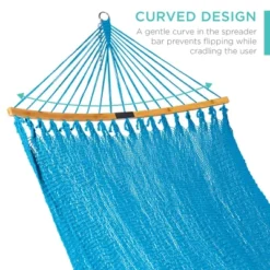 Best Choice Products 2-Person Woven Polyester Outdoor Caribbean Hammock W/ Curved Bamboo Spreader Bar -Best Choice Products GUEST 059c609c 111b 4d92 9870 f485b179a31c