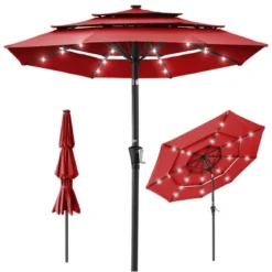 Best Choice Products 10ft 3-Tier Solar Patio Umbrella W/ 24 LED Lights, Tilt Adjustment, Easy Crank -Best Choice Products GUEST 05bfddfb 25d2 40e8 8d81 45127f1d0688