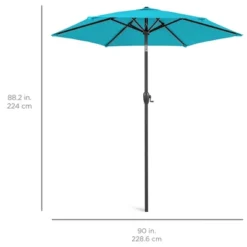 Best Choice Products 7.5ft Heavy-Duty Outdoor Market Patio Umbrella W/ Push Button Tilt, Easy Crank Lift -Best Choice Products GUEST 075330ce 9ed8 4872 ba16 40988c873cd3
