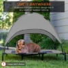 Best Choice Products 36in Outdoor Raised Mesh Cot Cooling Dog Pet Bed W/ Removable Canopy, Travel Bag