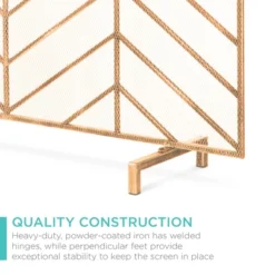 Best Choice Products 52x31in 3-Panel Iron Chevron Fireplace Screen, Spark Guard W/ Handles 12 Best Choice Products 52x31in 3-Panel Iron Chevron Fireplace Screen, Spark Guard W/ Handles -Best Choice Products GUEST 08c0f5d9 4f61 49d7 9572 09a55b9305dd