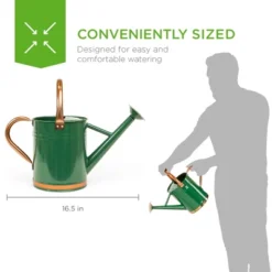 Best Choice Products 1-Gallon Galvanized Steel Watering Can For Gardening W/ O-Ring, Top Handle, Copper Accents -Best Choice Products GUEST 0912a239 53b0 4ee1 9ae8 e8eb349e7fac