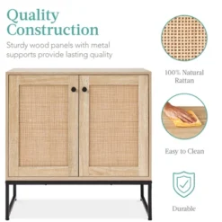 Best Choice Products 2-Door Rattan Storage Cabinet, Accent Furniture, Cupboard W/ Non-Scratch Foot Pads 12 Best Choice Products 2-Door Rattan Storage Cabinet, Accent Furniture, Cupboard W/ Non-Scratch Foot Pads -Best Choice Products GUEST 0923867d 0c2b 43df af99 9c33cfca918b
