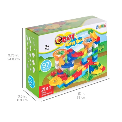 Best Choice Products 97-Piece Marble Maze Run Racetrack Puzzle Construction Game Set STEM Toy W/ 4 Balls 5 Best Choice Products 97-Piece Marble Maze Run Racetrack Puzzle Construction Game Set STEM Toy W/ 4 Balls - Image 5