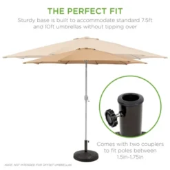 Best Choice Products 55lb Round Wicker Style Resin Patio Umbrella Base Stand W/ 1.75in Hole, Bronze Finish - Black 7 Best Choice Products 55lb Round Wicker Style Resin Patio Umbrella Base Stand W/ 1.75in Hole, Bronze Finish - Black -Best Choice Products GUEST 0d273493 c821 4f9c 989c d6870b52e618