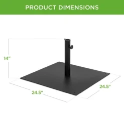 Best Choice Products 38.5lb Steel Umbrella Base, Square Patio Stand W/ Tightening Knob And Anchor Holes - Black -Best Choice Products GUEST 0d5f460b ef40 4bf3 921c 087b49723695