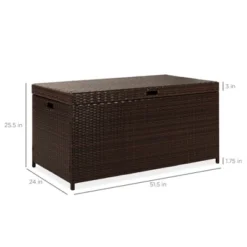 Best Choice Products 136 Gallon Large Deck Storage Box For Indoor Outdoor Furniture, Cushions, Pool Accessories - Brown -Best Choice Products GUEST 0ee896da 952f 4a60 8bcd 57d23122911e