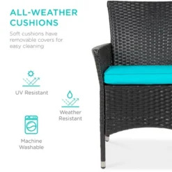 Best Choice Products 5-Piece Indoor Outdoor Wicker Patio Dining Table Furniture Set W/ Umbrella Cutout, 4 Chairs -Best Choice Products GUEST 12319bcf 056f 49e6 8bfb b531088ee3cf