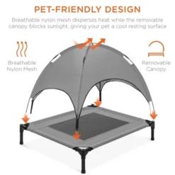 Best Choice Products 30in Elevated Cooling Dog Bed, Outdoor Raised Mesh Pet Cot W/ Removable Canopy, Carrying Bag -Best Choice Products GUEST 20990f19 f387 4f5c 8ffa 4f4739892afd