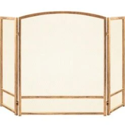 Best Choice Products 54.25x30.25in 3-Panel Steel Mesh Fireplace Screen, Spark Guard W/ Rustic Worn Finish -Best Choice Products GUEST 20b4f122 d311 4767 8299 81f5a3965e2d