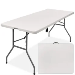 Best Choice Products 6ft Plastic Folding Table, Indoor Outdoor Heavy Duty Portable W/ Handle, Lock For Picnic -Best Choice Products GUEST 2318d642 8c84 481c 8ecf cf68841e5f6a