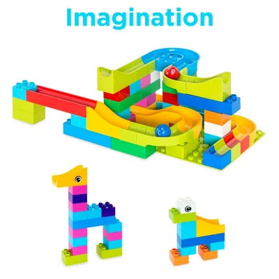 Best Choice Products 97-Piece Marble Maze Run Racetrack Puzzle Construction Game Set STEM Toy W/ 4 Balls 2 Best Choice Products 97-Piece Marble Maze Run Racetrack Puzzle Construction Game Set STEM Toy W/ 4 Balls - Image 2