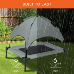 Best Choice Products 30in Elevated Cooling Dog Bed, Outdoor Raised Mesh Pet Cot W/ Removable Canopy, Carrying Bag -Best Choice Products GUEST 26695624 d03f 4c8a aadc 4e4075e5644f