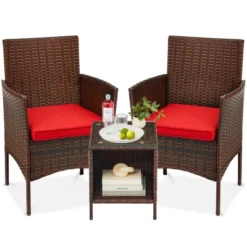 Best Choice Products 3-Piece Outdoor Wicker Conversation Bistro Set, Patio Chat Furniture W/ 2 Chairs, Table -Best Choice Products GUEST 26cc2248 7930 4248 b7a7 ff8a5b143c76
