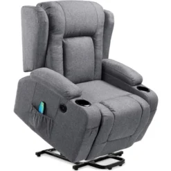 Best Choice Products Electric Power Lift Linen Recliner Massage Chair Furniture W/ USB Port, Heat, Cupholders -Best Choice Products GUEST 275b25c3 ded0 482c a147 7ed79043553a
