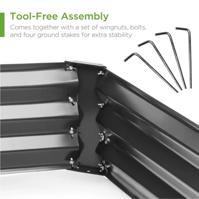 Best Choice Products 6x3x1ft Outdoor Metal Raised Garden Bed For Vegetables, Flowers, Herbs, Plants 1 Best Choice Products 6x3x1ft Outdoor Metal Raised Garden Bed For Vegetables, Flowers, Herbs, Plants