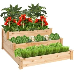 Best Choice Products 3-Tier Fir Wood Raised Garden Bed Planter For Plants, Vegetables, Outdoor Gardening -Best Choice Products GUEST 325ce389 7624 4d87 8cc0 a2eb65b38169