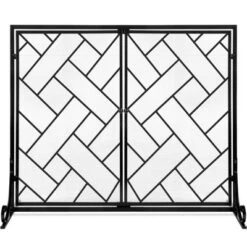 Best Choice Products 44x33in 2-Panel Handcrafted Wrought Iron Geometric Fireplace Screen W/ Magnetic Doors 14 Best Choice Products 44x33in 2-Panel Handcrafted Wrought Iron Geometric Fireplace Screen W/ Magnetic Doors -Best Choice Products GUEST 361a718d 036e 4a2d ad76 103fb01f4a6e