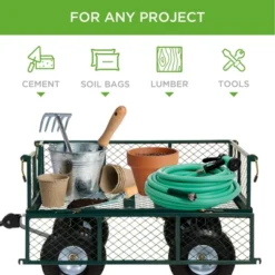 Best Choice Products Heavy-Duty Steel Garden Wagon Lawn Utility Cart W/ 400lb Capacity, Removable Sides, Handle 10 Best Choice Products Heavy-Duty Steel Garden Wagon Lawn Utility Cart W/ 400lb Capacity, Removable Sides, Handle -Best Choice Products GUEST 37832854 55e4 4f72 91bf 27f7834b0560