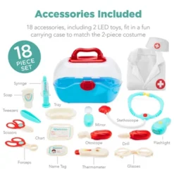 Best Choice Products Pretend Play Doctor Kit, Boys & Girls Doctor Outfit W/ 18 Accessories, Coat, Hat, Carrying Case -Best Choice Products GUEST 39193f18 cf9e 43cf b5e0 a0a600327f87