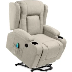 Best Choice Products Electric Power Lift Linen Recliner Massage Chair Furniture W/ USB Port, Heat, Cupholders -Best Choice Products GUEST 3a8d365c aa7d 4aab 9c36 cfb37fd2537c