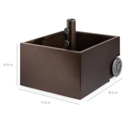 Best Choice Products Portable Steel Umbrella Base Stand For Patio, Up To 150 Lbs W/ Fillable Planter, Drainage, Wheels -Best Choice Products GUEST 423a028c 2258 42d8 a10d faee0ec85554