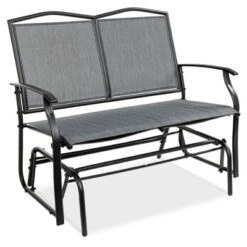 Best Choice Products 2-Person Outdoor Swing Glider, Patio Loveseat, Steel Bench Rocker For Porch W/ Armrests -Best Choice Products GUEST 42f64119 e19b 4520 9d24 750417c9094a