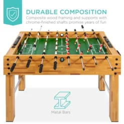 Best Choice Products 48in Competition Sized Foosball Table For Home, Game Room W/ 2 Balls, 2 Cup Holders - Light Brown -Best Choice Products GUEST 44cc56fe 0b58 425d a6d9 2e7731608091