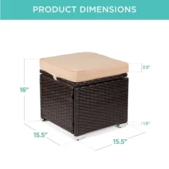 Best Choice Products Set Of 2 Wicker Ottomans, Multipurpose Furniture W/ Removable Cushions, Steel Frame 17 Best Choice Products Set Of 2 Wicker Ottomans, Multipurpose Furniture W/ Removable Cushions, Steel Frame -Best Choice Products GUEST 45cb82a5 c3f8 4a2d 85d7 3919ae8247ed