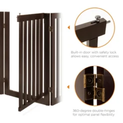 Best Choice Products 31.5in 4-Panel Freestanding Wooden Pet Gate W/ Walk Through Door, Adjustable Pen -Best Choice Products GUEST 47bfce4d 9f1d 4c9c ba37 87e6694e002f