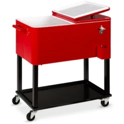 Best Choice Products 80qt Steel Rolling Cooler Cart W/ Bottle Opener, Catch Tray, Drain Plug, Locking Wheels -Best Choice Products GUEST 48816c62 320b 4552 b627 5096f337c455