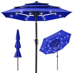 Best Choice Products 10ft 3-Tier Solar Patio Umbrella W/ 24 LED Lights, Tilt Adjustment, Easy Crank -Best Choice Products GUEST 4cf954fe 77e8 4195 a95d 30580e2a92b2