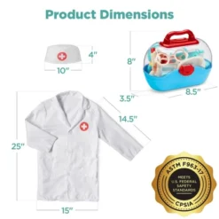 Best Choice Products Pretend Play Doctor Kit, Boys & Girls Doctor Outfit W/ 18 Accessories, Coat, Hat, Carrying Case -Best Choice Products GUEST 4ee7a5d6 e269 4259 93ea 9f2d97a4492f