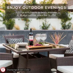 Best Choice Products 5-Piece Indoor Outdoor Wicker Patio Dining Table Furniture Set W/ Umbrella Cutout, 4 Chairs -Best Choice Products GUEST 52e72945 0818 4847 a6eb c1f682e1b1d4