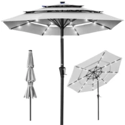 Best Choice Products 10ft 3-Tier Solar Patio Umbrella W/ 24 LED Lights, Tilt Adjustment, Easy Crank -Best Choice Products GUEST 530c50a1 bd9d 4382 b214 1314548d0fef