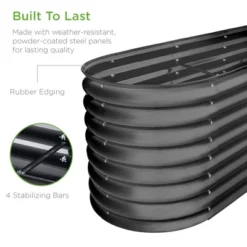 Best Choice Products 8x2x2ft Metal Raised Garden Bed, Oval Outdoor Planter Box W/ 4 Support Bars -Best Choice Products GUEST 577756d9 5ac4 44f8 b402 0f0e44f50011
