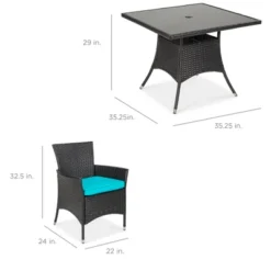 Best Choice Products 5-Piece Indoor Outdoor Wicker Patio Dining Table Furniture Set W/ Umbrella Cutout, 4 Chairs -Best Choice Products GUEST 59770901 beb3 4ed3 8524 5822d462e4f6