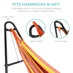 Best Choice Products Outdoor Adjustable Steel Hammock Stand For 9-14ft Hammocks W/ Hooks, Carrying Bag, 450lb Capacity 8 Best Choice Products Outdoor Adjustable Steel Hammock Stand For 9-14ft Hammocks W/ Hooks, Carrying Bag, 450lb Capacity -Best Choice Products GUEST 5d090804 985d 46d5 800d b3c9b97a691b