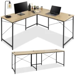 Best Choice Products 94.5in Modular L-Shaped Desk, Corner Workstation, 2-Person Study Table For Home, Office -Best Choice Products GUEST 5f7235ce 8ea6 4825 b7ad 2c1a0636e911