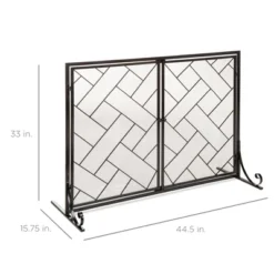Best Choice Products 44x33in 2-Panel Handcrafted Wrought Iron Geometric Fireplace Screen W/ Magnetic Doors 13 Best Choice Products 44x33in 2-Panel Handcrafted Wrought Iron Geometric Fireplace Screen W/ Magnetic Doors -Best Choice Products GUEST 60783a6a 738a 4272 8298 8e64b93a595e
