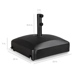 Best Choice Products Fillable Mobile Umbrella Base Heavy Duty Market Stand W/ 4 Wheels, 2 Locks, 123lb Capacity -Best Choice Products GUEST 628ec7c2 d1dd 4423 8be1 9c685cac91e8