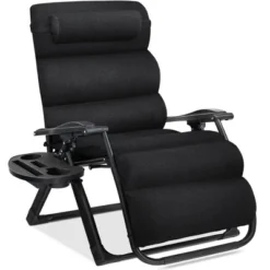 Best Choice Products Oversized Zero Gravity Chair, Folding Recliner W/ Removable Cushion, Side Tray -Best Choice Products GUEST 64a160a1 ecca 4940 ae86 aa1898126372