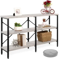 Best Choice Products 55in Rustic 3-Tier Console Table For Living Room, Entry W/ Non-Scratch Feet -Best Choice Products GUEST 664fb874 2078 4a95 bd38 055b47d5e6c0