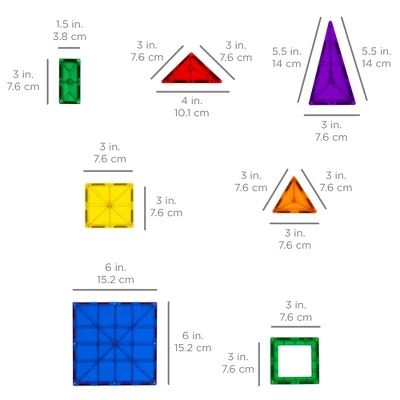 Best Choice Products 110-Piece Kids Magnetic Tiles Set Construction Building Blocks Educational STEM Toy With Case 6 Best Choice Products 110-Piece Kids Magnetic Tiles Set Construction Building Blocks Educational STEM Toy With Case - Image 6