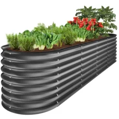 Best Choice Products 8x2x2ft Metal Raised Garden Bed, Oval Outdoor Planter Box W/ 4 Support Bars -Best Choice Products GUEST 6d415e59 4298 4b6b 95b2 a87f51e4547c