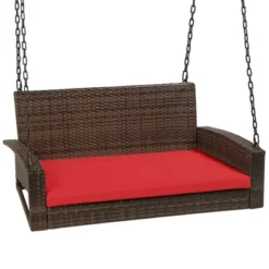 Best Choice Products Woven Wicker Hanging Porch Swing Bench For Patio, Deck W/ Mounting Chains, Seat Cushion 15 Best Choice Products Woven Wicker Hanging Porch Swing Bench For Patio, Deck W/ Mounting Chains, Seat Cushion -Best Choice Products GUEST 6d9032c8 3c60 4555 b935 d512b51dbc3b